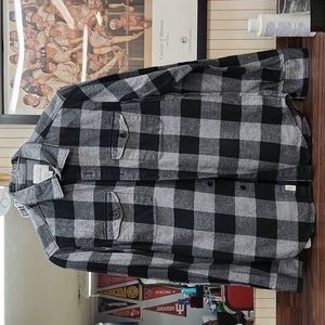 American eagles Mens small black and gray flannel!